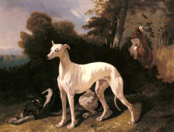 阿爾弗雷德 德 德勒 A Greyhound In An Extensive Landscape